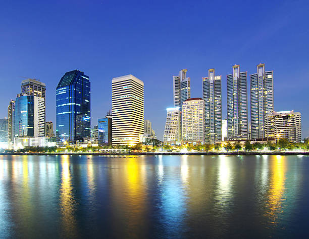 istock Landscape Bangkok city at twilight 187431301