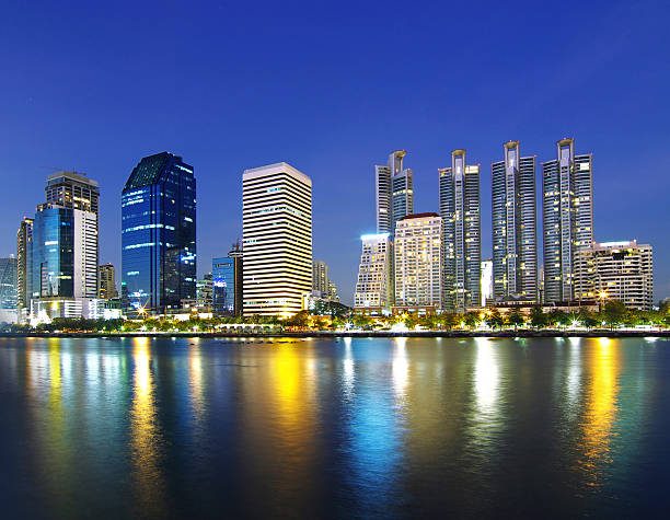 istock Landscape Bangkok city at twilight 187431657