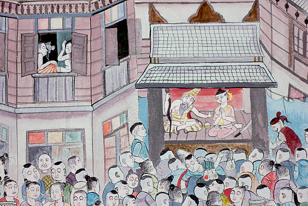 istock mural in Thailand temple 187435670