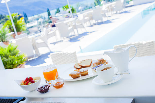 istock Breakfast by the Pool in Luxury Hotel 187438961