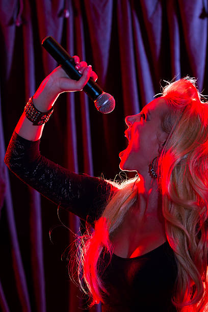 istock Elegant female vocalist 187440590