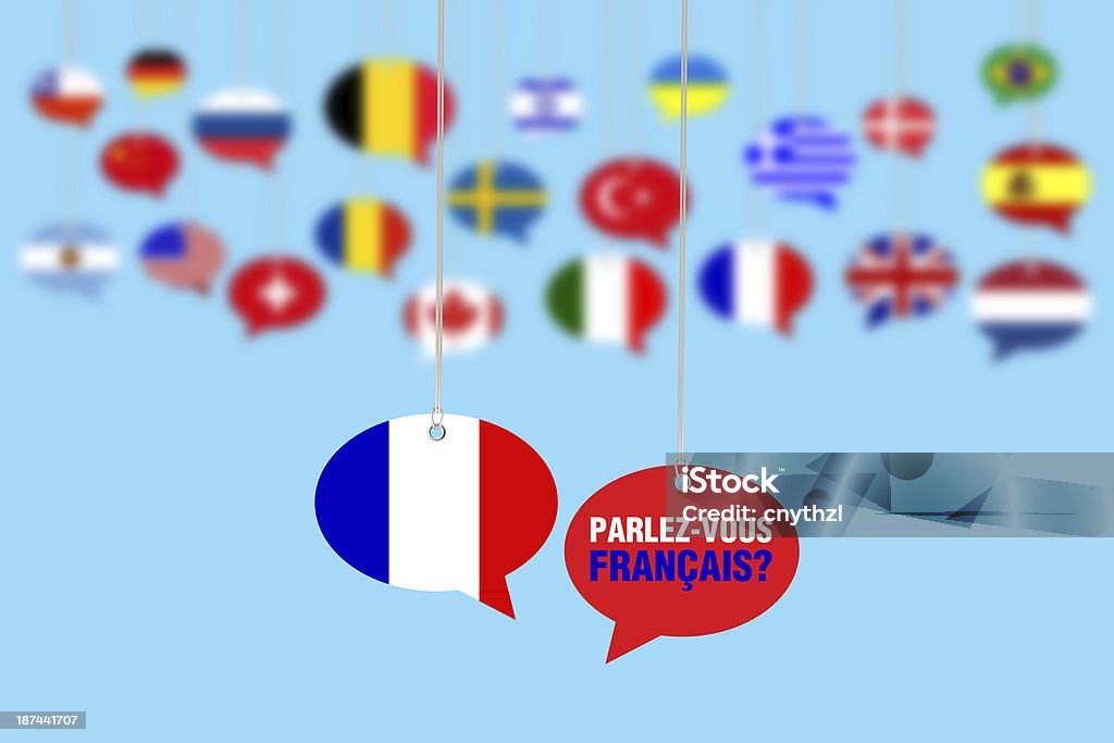 Do You Speak French? - Parlez-Vous Fran&#231;ais? Do You Speak French? - Parlez-Vous Français? Concept on Speech Bubbles France Stock Photo