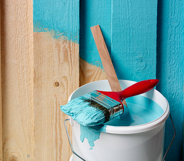 istock Painting wooden fence 187443661
