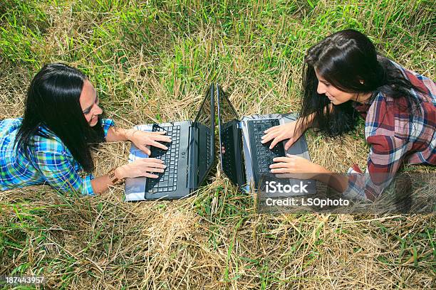 Photo libre de droit de Deux Amis Portable Fieldvue Du Haut banque d'images et plus d'images libres de droit de Adulte - Adulte, Affaires, Affaires d'entreprise