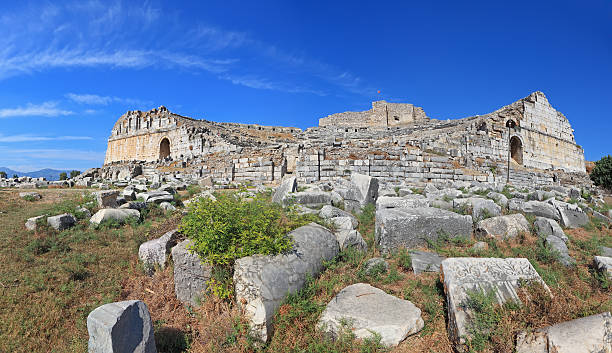 The theater of Miletus was built in the 4th century B.C. after Alexander the Great defeated the Persians who controlled the city.