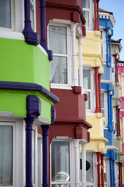istock Colourful terraced houses 187444177