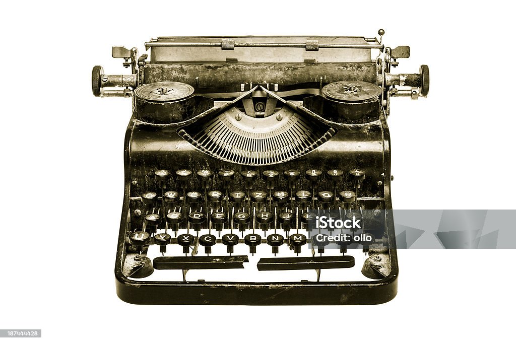 Ретро ручной Пишущая машинка, грязные и Заржавленный - Стоковые фото Пишущая машинка роялти-фри