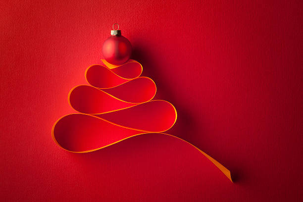리본상 모양을 크리스마스 ��트리 - aids awareness ribbon ribbon red swirl 뉴스 사진 이미지