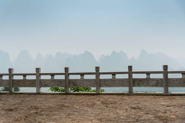 Landscape of Guilin, Li River and Karst mountains. Located near Yangshuo County, Guilin City, Guangxi Province, China.