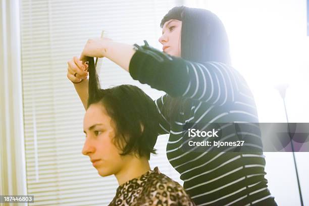 Young Women Hair Cut Stock Photo - Download Image Now - 20-29 Years, Activity, Adult