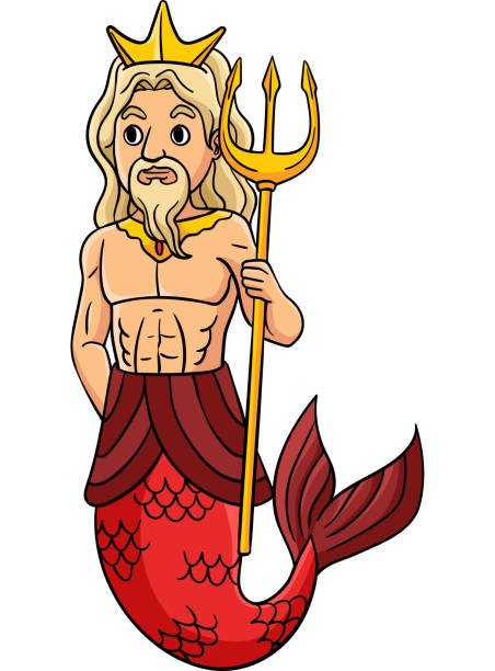 istock Merman King Cartoon Colored Clipart Illustration 1874468870