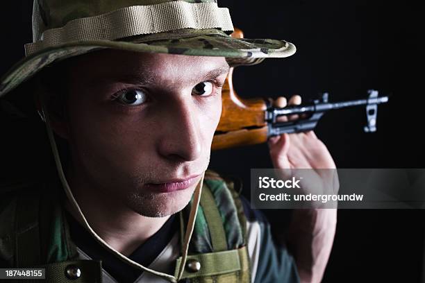 Junge Soldaten Porträt Stockfoto und mehr Bilder von Aggression - Aggression, Druck - Physikbegriff, Ernst