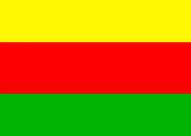 Vector illustration of Flag of Syrian Kurdistan