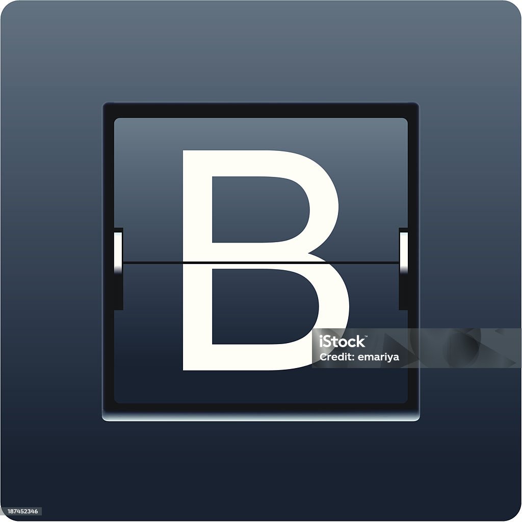 Letter B from mechanical scoreboard. Vector Letter B from mechanical scoreboard. Vector illustration Alphabet stock vector