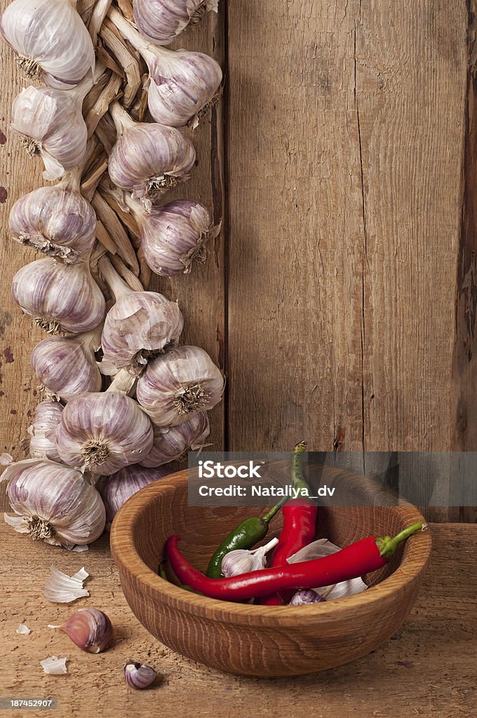 마늘 및 단고추 - 로열티 프리 건강한 식생활 스톡 사진