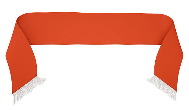 istock Red football scarf against white background 187452966