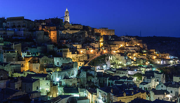 istock Night View of Matera's Rocks 187453244
