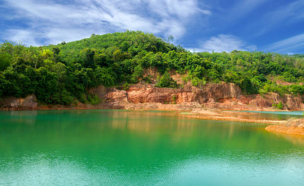 istock Green water lake in the Mountains. 187453556