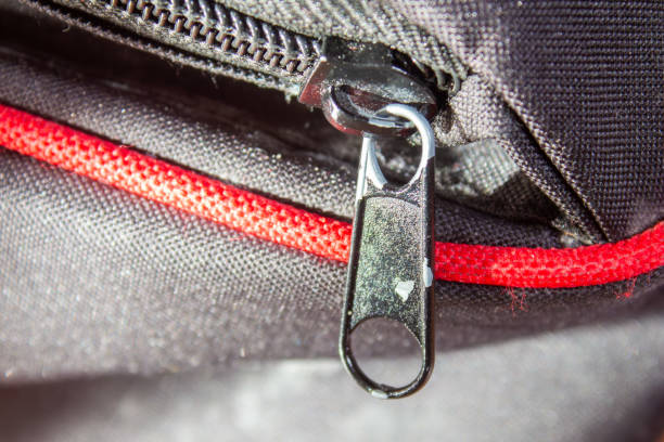 istock Metal zipper on a black bag 1874541686