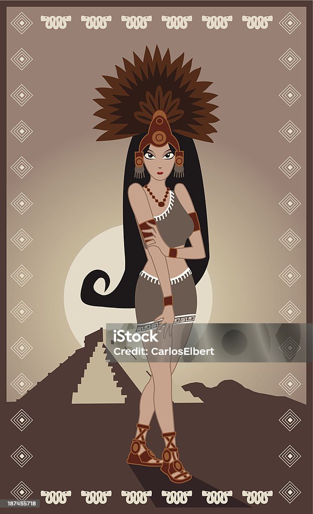 Aztec Queenz Aztec Queen Stock Illustration - Download Image Now - Adult, Aztec ...