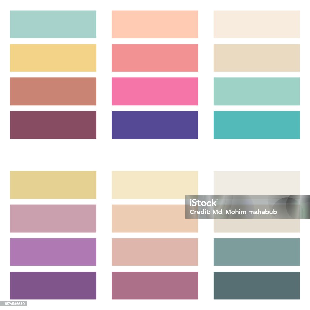 Tock Color Abstract Color Palette Guide Color Swatch Stock Illustration - Download ...