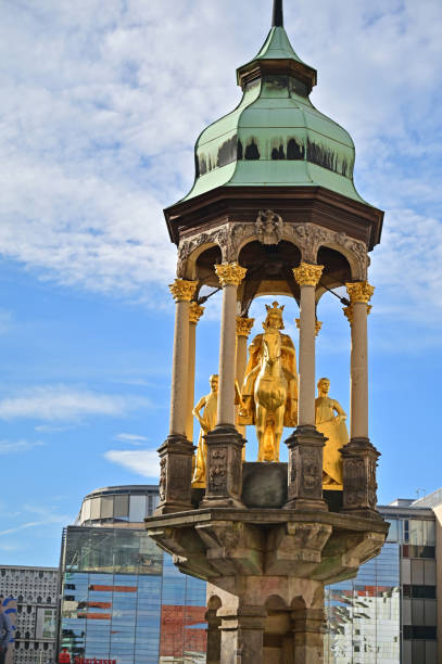 Detail of the monument Magdeburger Reiter at the old market in Magdeburg, Saxony-Anhalt