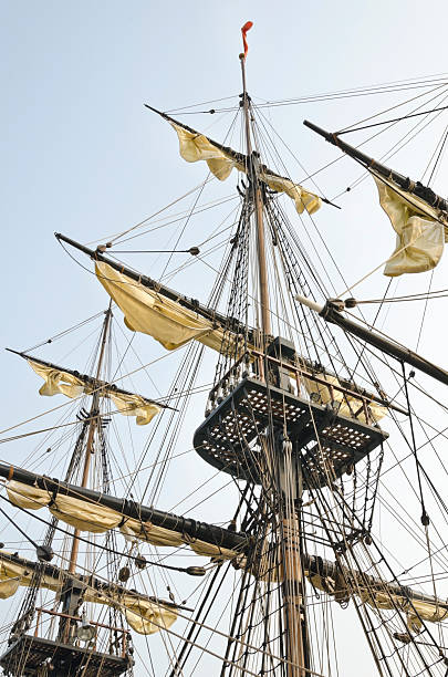 istock Upper view of sail boat 187457773