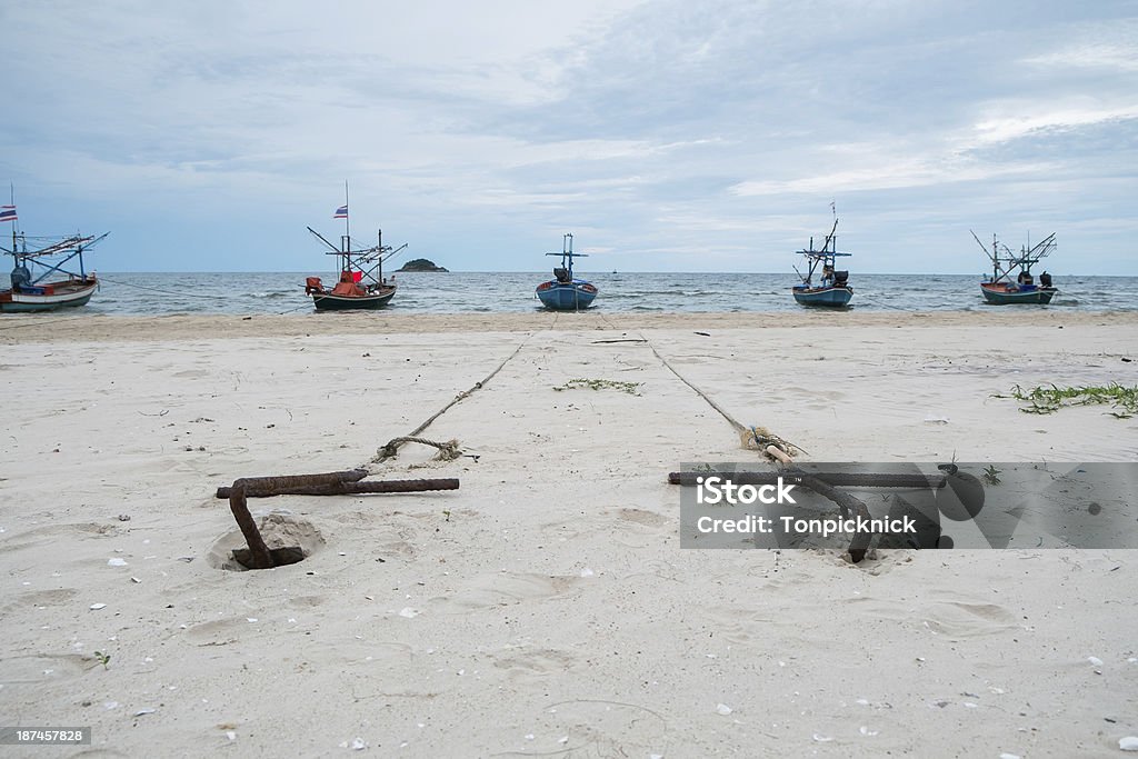 Anchors on the beach Anchor - Vessel Part Stock Photo