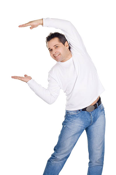 istock Portrait of happy young men over white background 187458054