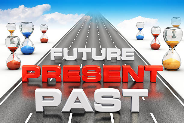 concept vision et perspectives d'affaires - futuristic forecasting today tomorrow photos et images de collection