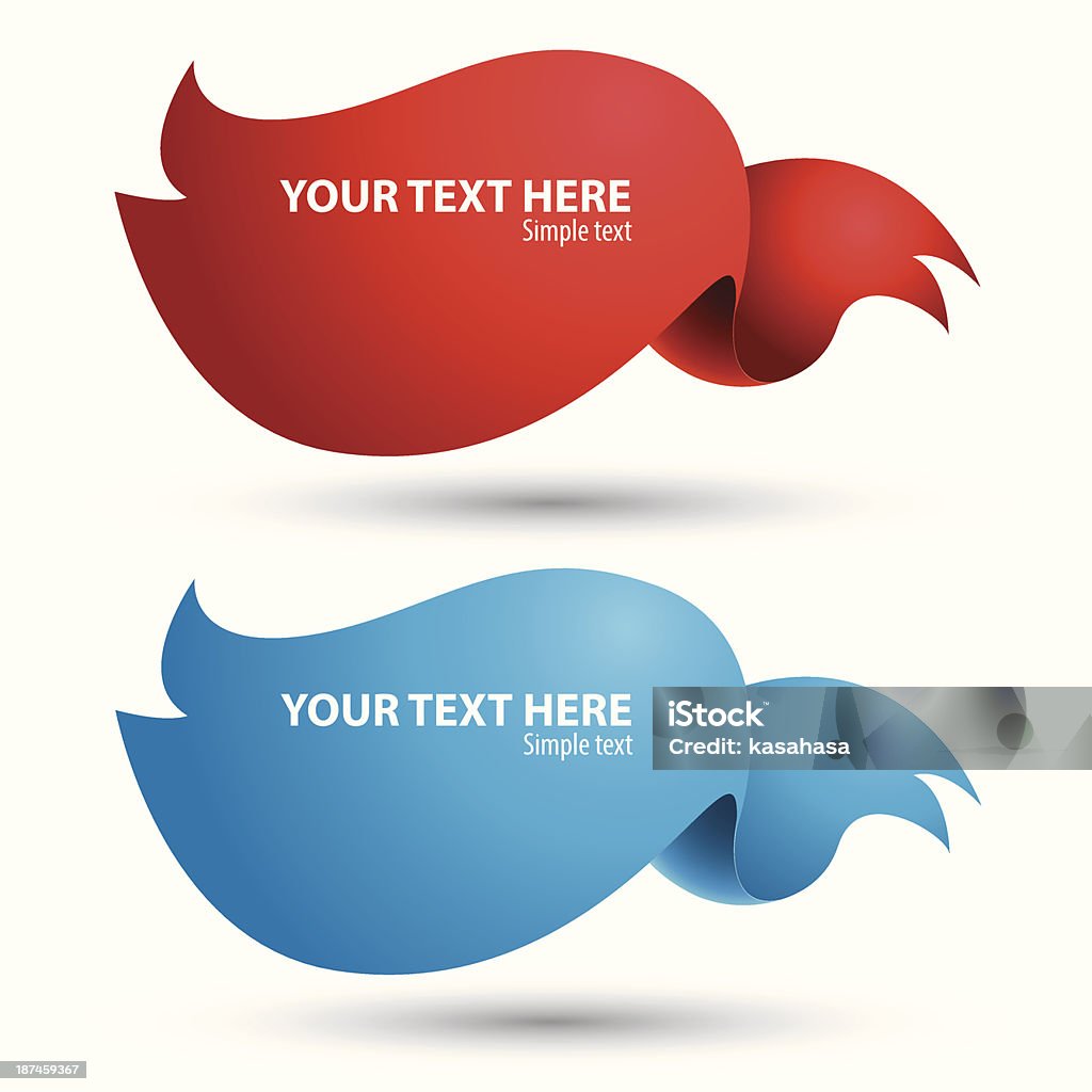 Editable Ribbon Text Box Text Box Ribbon Stock Illustration - Download Image Now - Badge, Blue ...