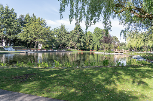 The large Pond in Minora Park in Richmond, Vancouver, Canada