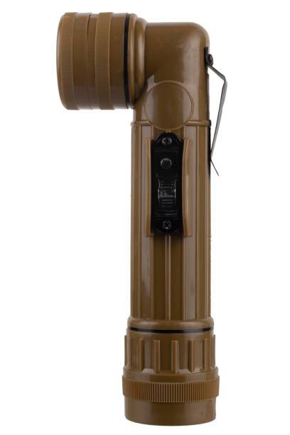 istock vintage military style flashlight isolated on white 1874615421
