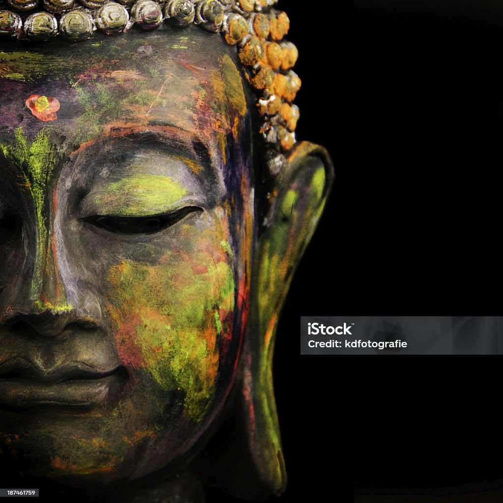 Colorful Buddha colorful Buddha on Black Buddha Stock Photo