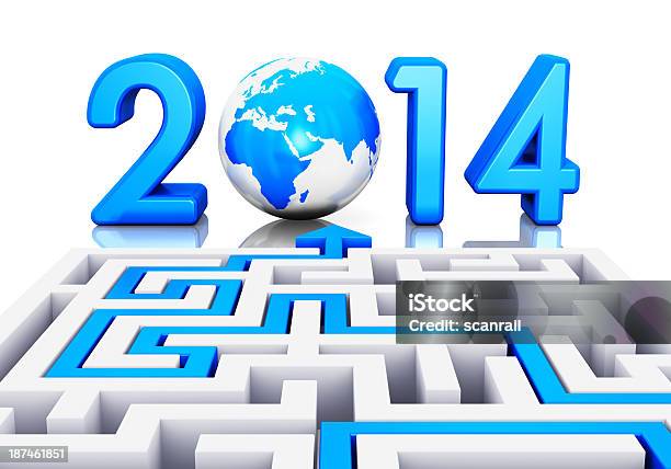 New Year 2014 Concept Stock Photo - Download Image Now - 2014, Abstract, Arrow Symbol