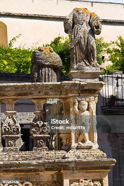 Column Of St Andrea Presicce Puglia Italy Stock Photo - Download Image Now - Ancient, Architectural Column, Architecture