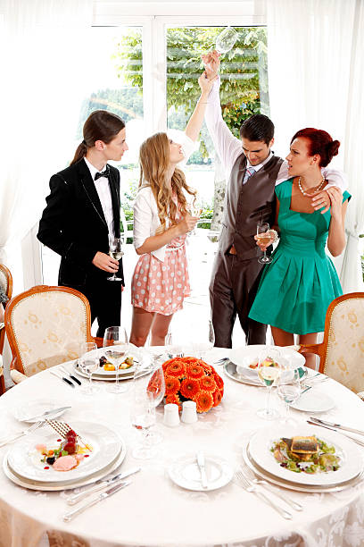 istock Drunk young man at gala restaurant 187462740