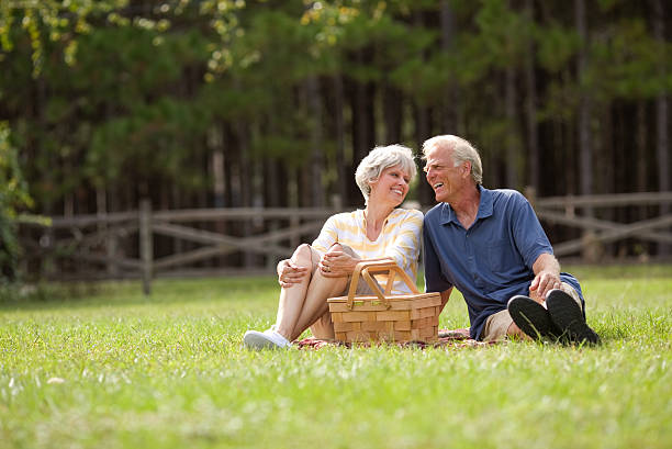 istock Senior Couple Spending Quality Time In Park 187462849