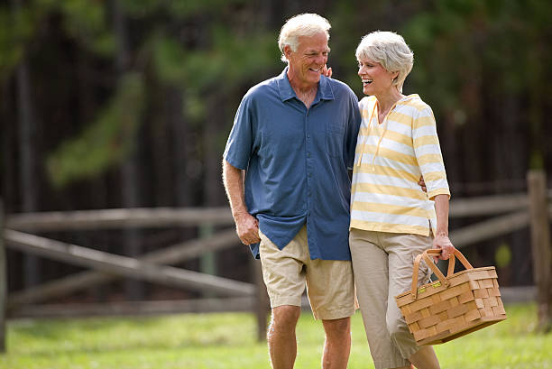 istock Loving Senior Couple At Picnic 187462855