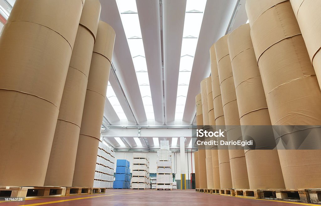 Warehouse Papier im Drucker Industrie - Lizenzfrei Druckerei Stock-Foto