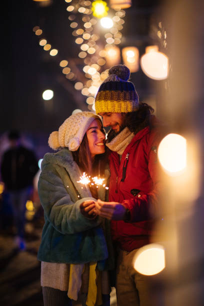 istock Couple celebrating Christmas 1874634477