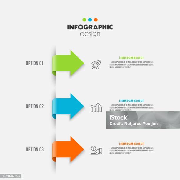 Chart Using Arrows Vector Arrows For Infographics Template For Diagrams Graphs ...