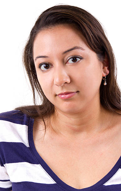 istock Striped Shirt on a Young Dark Haired Female 187469042