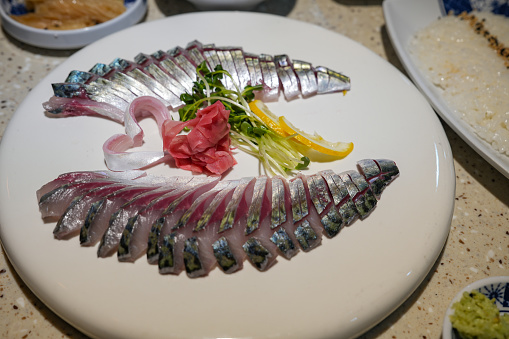 mackerel sashimi (korean food)