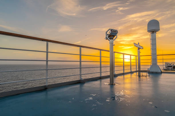istock Binoculars on the deck of a cruise ship. 1874709733