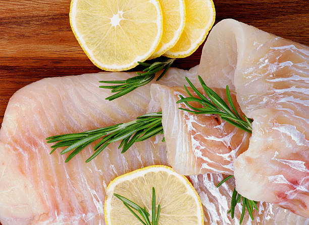 Raw Cod Fish stock photo