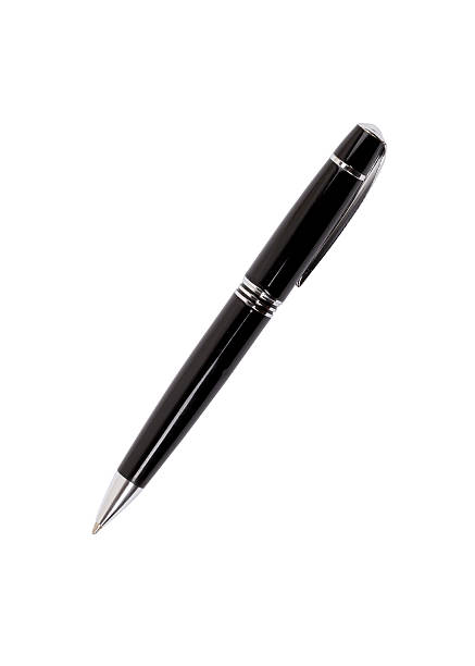 istock black and silver ball pen, isolated on white 187474654