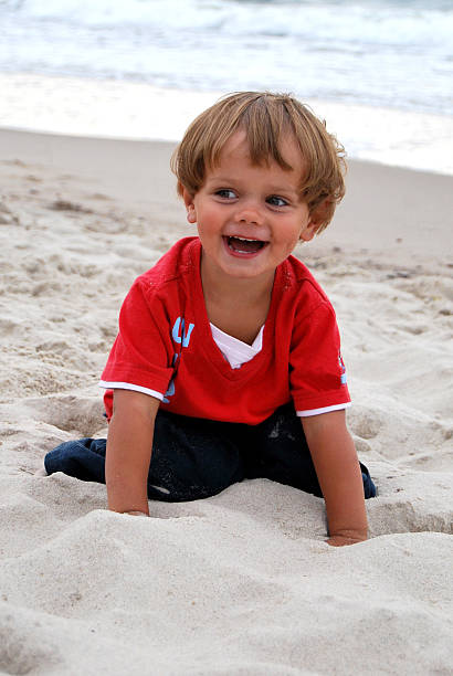 istock Little boy on the seaside. 187475090
