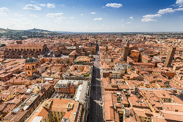 istock aerial view from Asinelli tower in Bologna, Italy 187475206