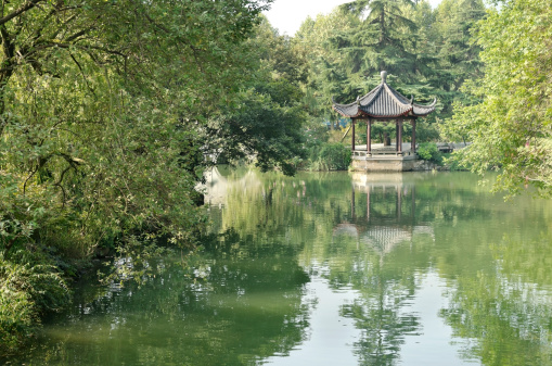 Hangzhou west lake with incredible trees